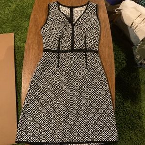 Mac studio black and white geometric floral dress